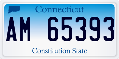 CT license plate AM65393