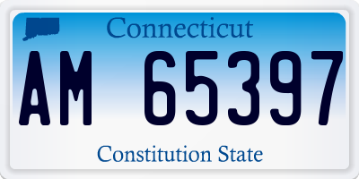 CT license plate AM65397