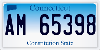 CT license plate AM65398