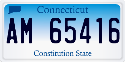 CT license plate AM65416