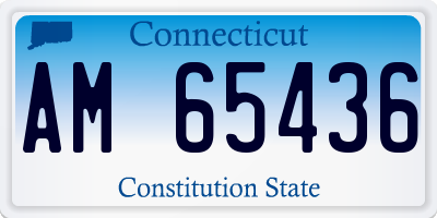 CT license plate AM65436