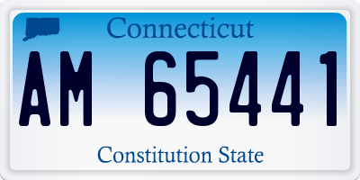 CT license plate AM65441