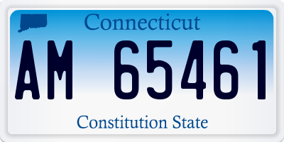 CT license plate AM65461