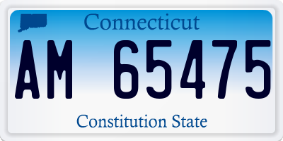 CT license plate AM65475
