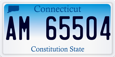 CT license plate AM65504