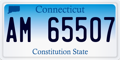 CT license plate AM65507