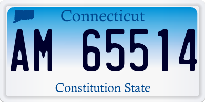 CT license plate AM65514