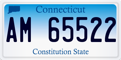 CT license plate AM65522