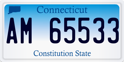 CT license plate AM65533