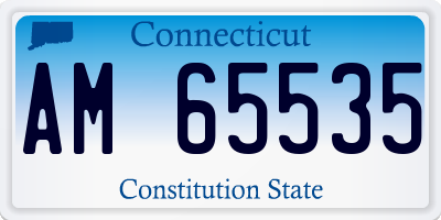 CT license plate AM65535