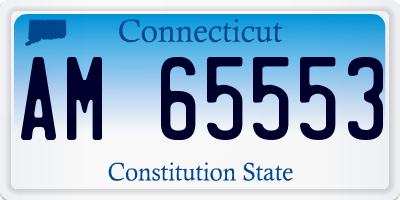 CT license plate AM65553