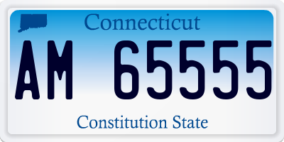 CT license plate AM65555