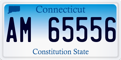 CT license plate AM65556