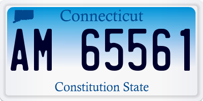CT license plate AM65561