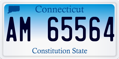 CT license plate AM65564