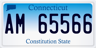 CT license plate AM65566