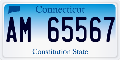 CT license plate AM65567