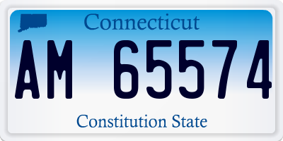 CT license plate AM65574