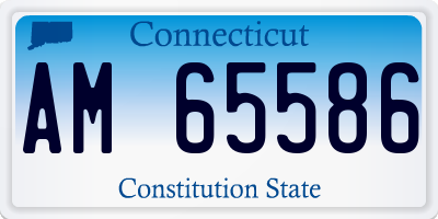 CT license plate AM65586