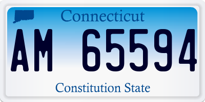 CT license plate AM65594
