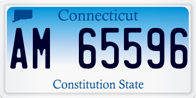 CT license plate AM65596