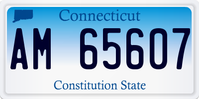 CT license plate AM65607