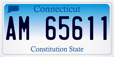 CT license plate AM65611