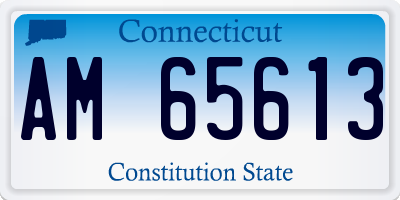 CT license plate AM65613