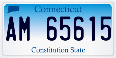 CT license plate AM65615