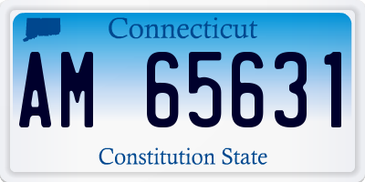 CT license plate AM65631