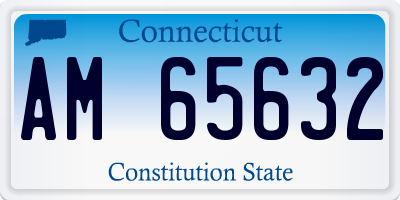 CT license plate AM65632