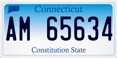 CT license plate AM65634