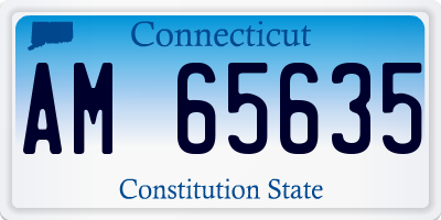 CT license plate AM65635
