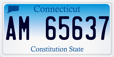 CT license plate AM65637
