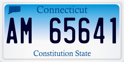 CT license plate AM65641