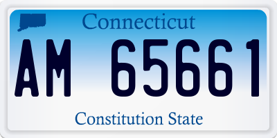 CT license plate AM65661