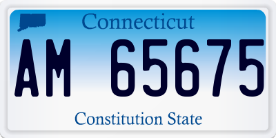 CT license plate AM65675