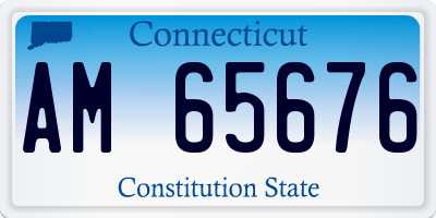 CT license plate AM65676