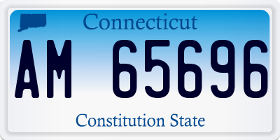 CT license plate AM65696