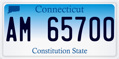 CT license plate AM65700