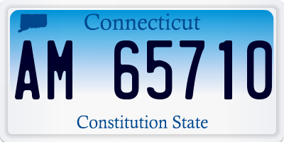 CT license plate AM65710