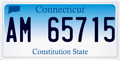 CT license plate AM65715