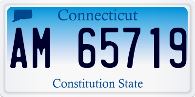 CT license plate AM65719