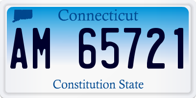CT license plate AM65721