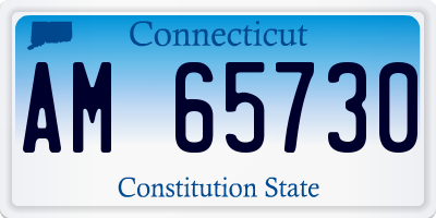 CT license plate AM65730