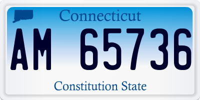 CT license plate AM65736