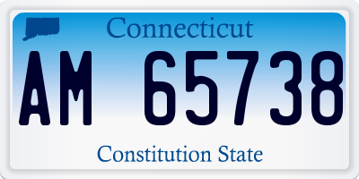 CT license plate AM65738