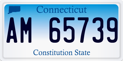 CT license plate AM65739