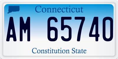 CT license plate AM65740