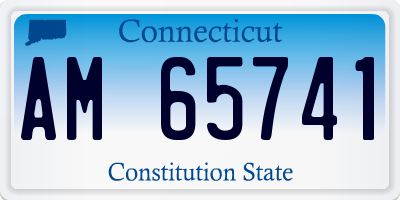 CT license plate AM65741